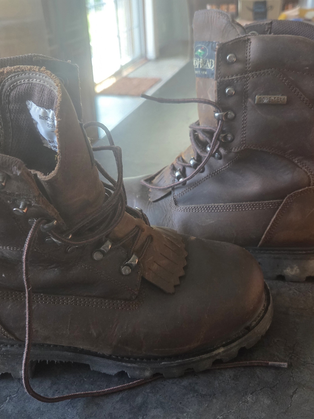 RedHead Brown Leather Work Boots - Men